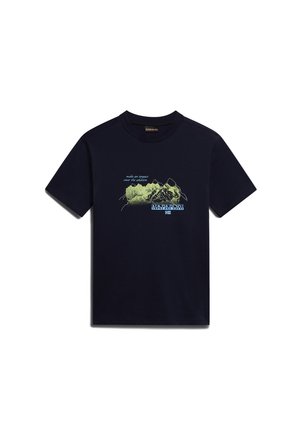 Napapijri S-YUKON W - Print T-shirt - blu marine