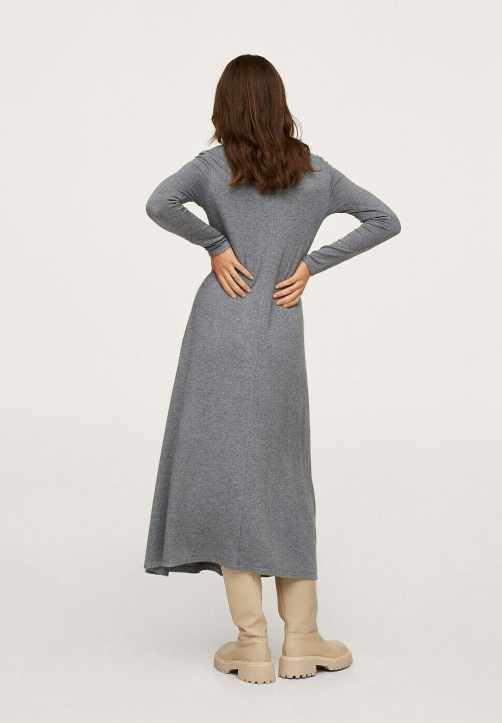 mango grey dress