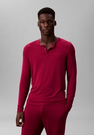 ULTRA SOFT HENLEY LOUNGE  - Maglia del pigiama - beet red
