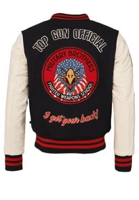 TOP GUN Kunstlederjacke - navy cream