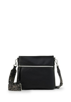 TOM TAILOR, TOM TAILOR BAGS TTORLA M UMHÄNGETASCHE MIT GEWEBEBAND - Umhängetasche - schwarz   black