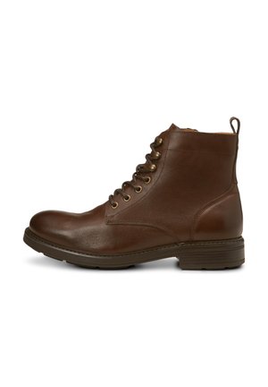 MIT INNENZIPPER - Lace-up ankle boots - dark brown