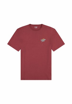 Wrangler GRAPHIC - T-shirt con stampa - ruby_wine