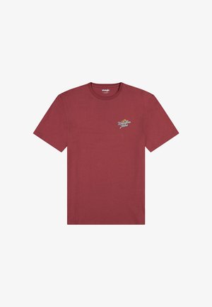 Wrangler GRAPHIC - T-Shirt print - ruby_wine