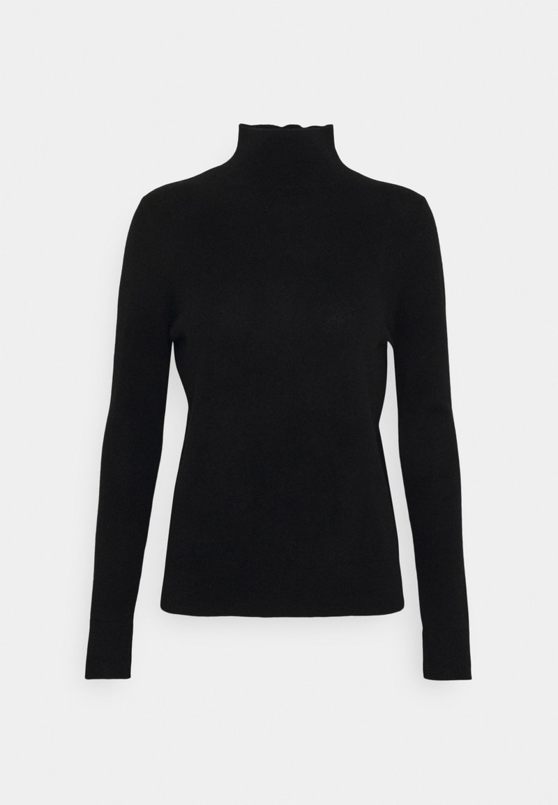 pure cashmere SIMPLE HIGH NECK SWEATER - Džemperis - black