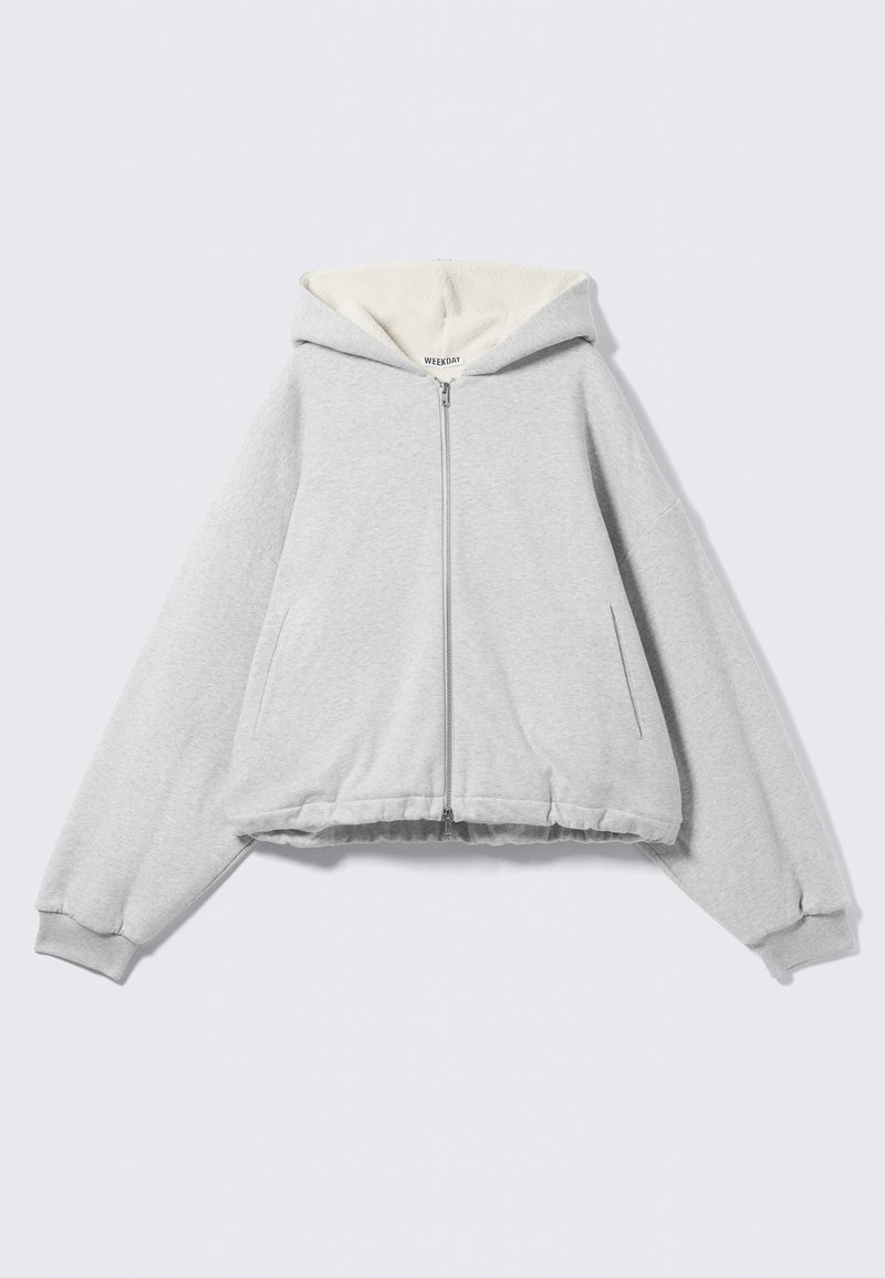Weekday HOODIE - Lengva striukė - grey melange