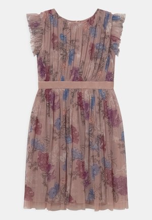 GATHERED DRESS WITH BOW - Cocktailjurk - mauve romantic