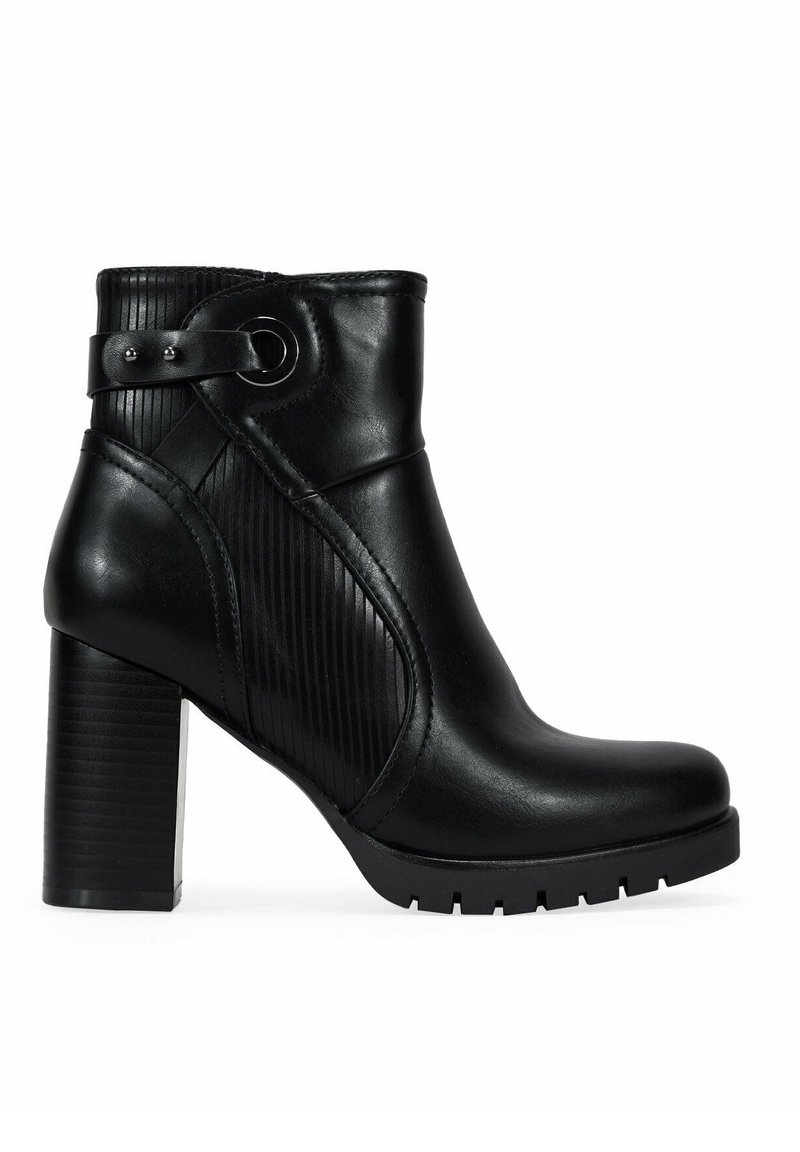 Bosanova CON CREMALLERA - Botines con plataforma - black