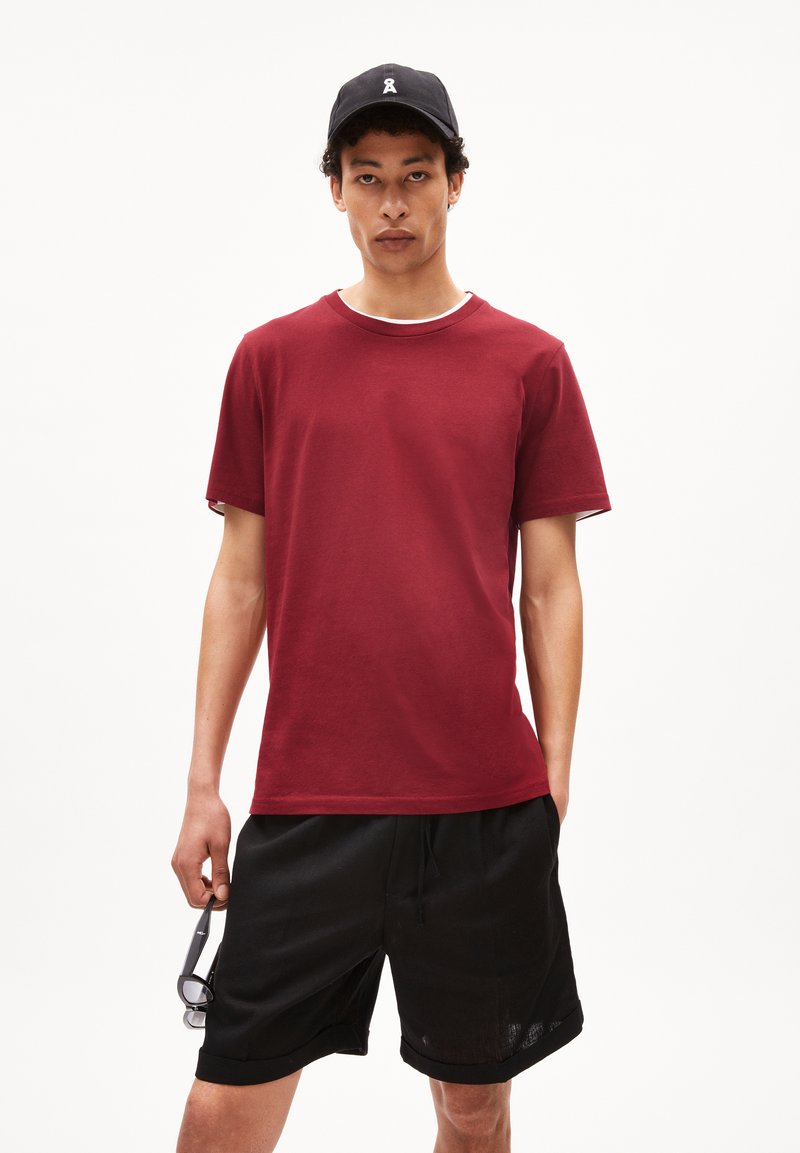 ARMEDANGELS JAAMES - T-Shirt basic - dark crimson