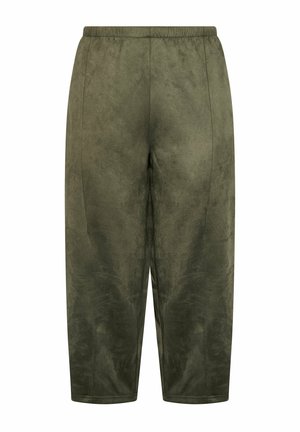 Yours Clothing, PLUS SIZE WIDE LEG TROUSERS - Pantalon classique - khaki