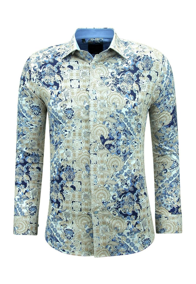 Local Fanatic PRINT LANGE MOUW   - Overhemd - blauw