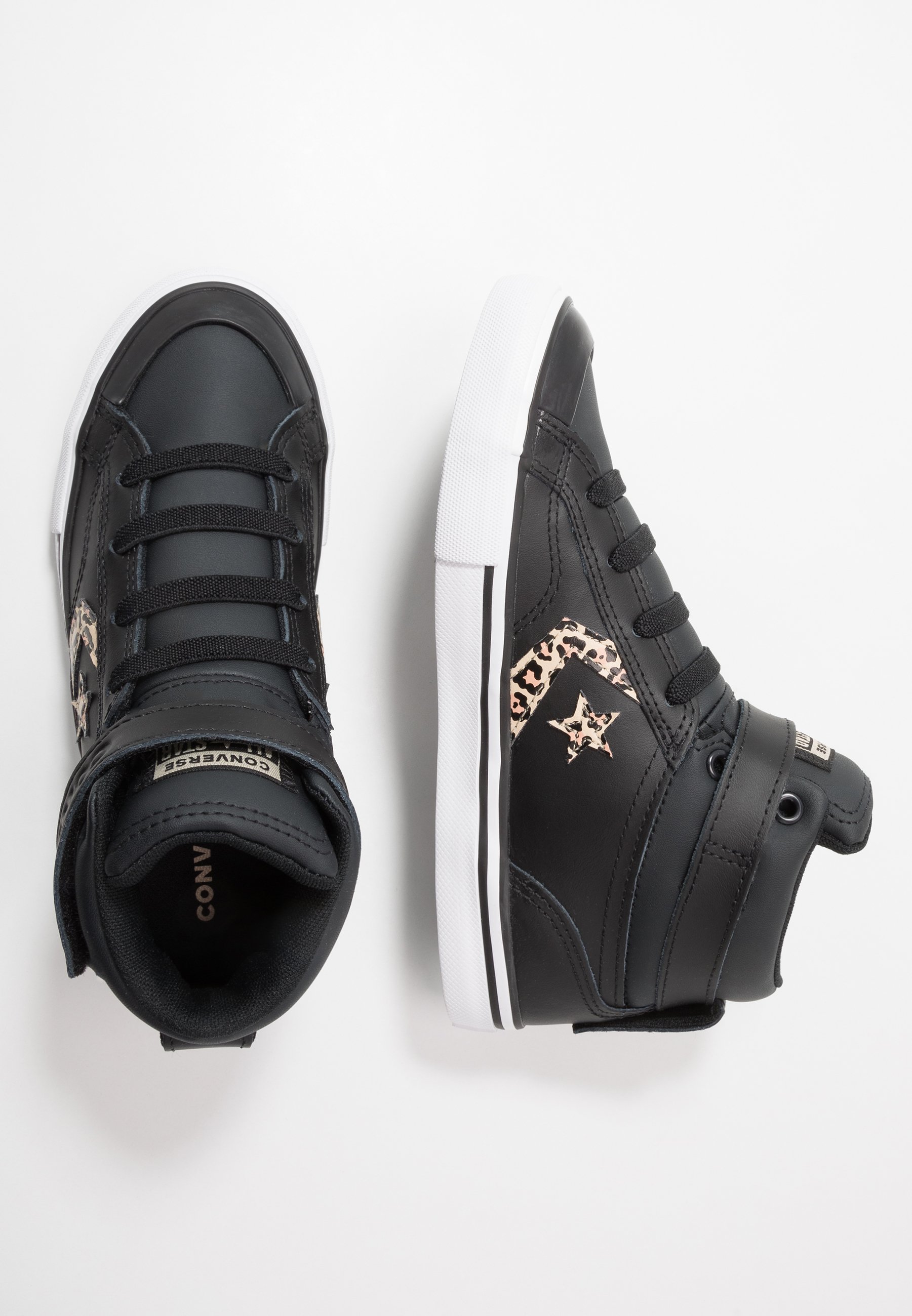 converse leopard rose