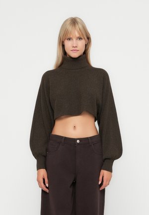 PCMELVIA HIGH NECK ARM WARMER - Striktrøje - hot fudge