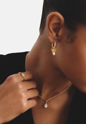 THOMAS SABO, DOPPELKETTE MIT ZIRKONIA IN TROPFENFORM - Collana - gold-coloured