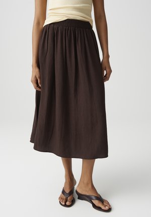 OPUS, FLOWING CRINKLE EFFECT - A-lijn rok - coffee bean