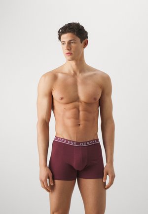 5 PACK - Pants - bordeaux/black