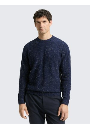 PULLOVER MIT - Trui - navy multicolor neps