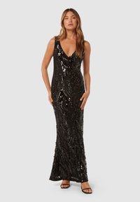 Forever New MARLENA V NECK SEQUIN GOWN - Dzsörzéruha - black
