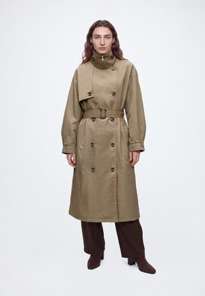 Topshop, TSSUS FUNNEL NECK TRENCH COAT  - Шлифер - chocolate brown