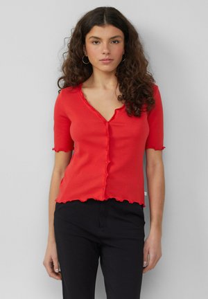QS MIT LOCK-KANTEN UND KNOPF-DETAIL
 - Blouse - rot