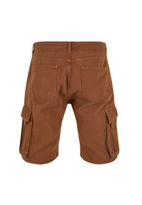Brune cargo shortser med klassisk snitt, to sidelommer og to baklommer. Laget av slitesterkt bomullstoff.