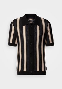 SHIRT COLLAR STRIPES COLORED - Hemd - black