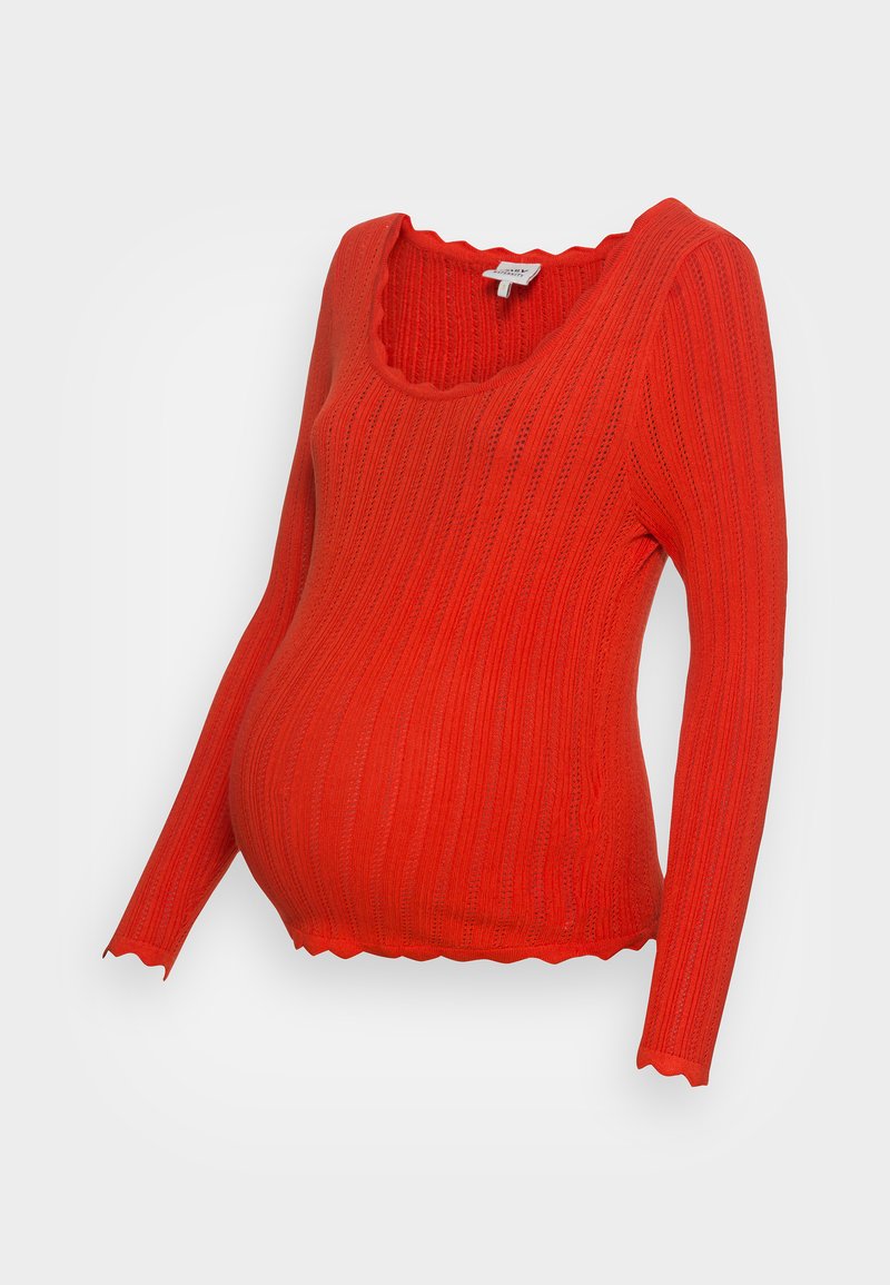 ONLY MATERNITY OLMDEE U NECK Jumper red alert/red Zalando.ie
