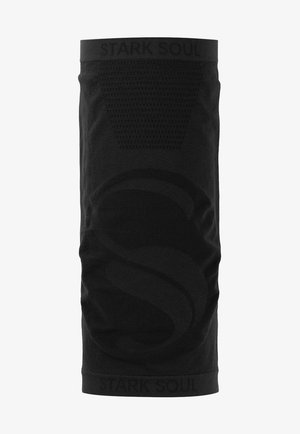 Collo nero realizzato in tessuto liscio, con una sezione superiore testurizzata e logo in rilievo. Design senza cuciture con una vestibilità aderente.