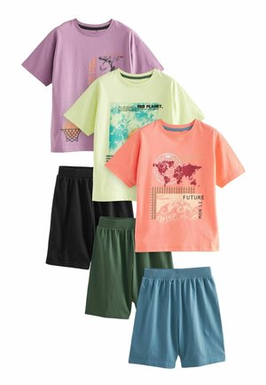 3 PACK SET - Pyjamas - green orange