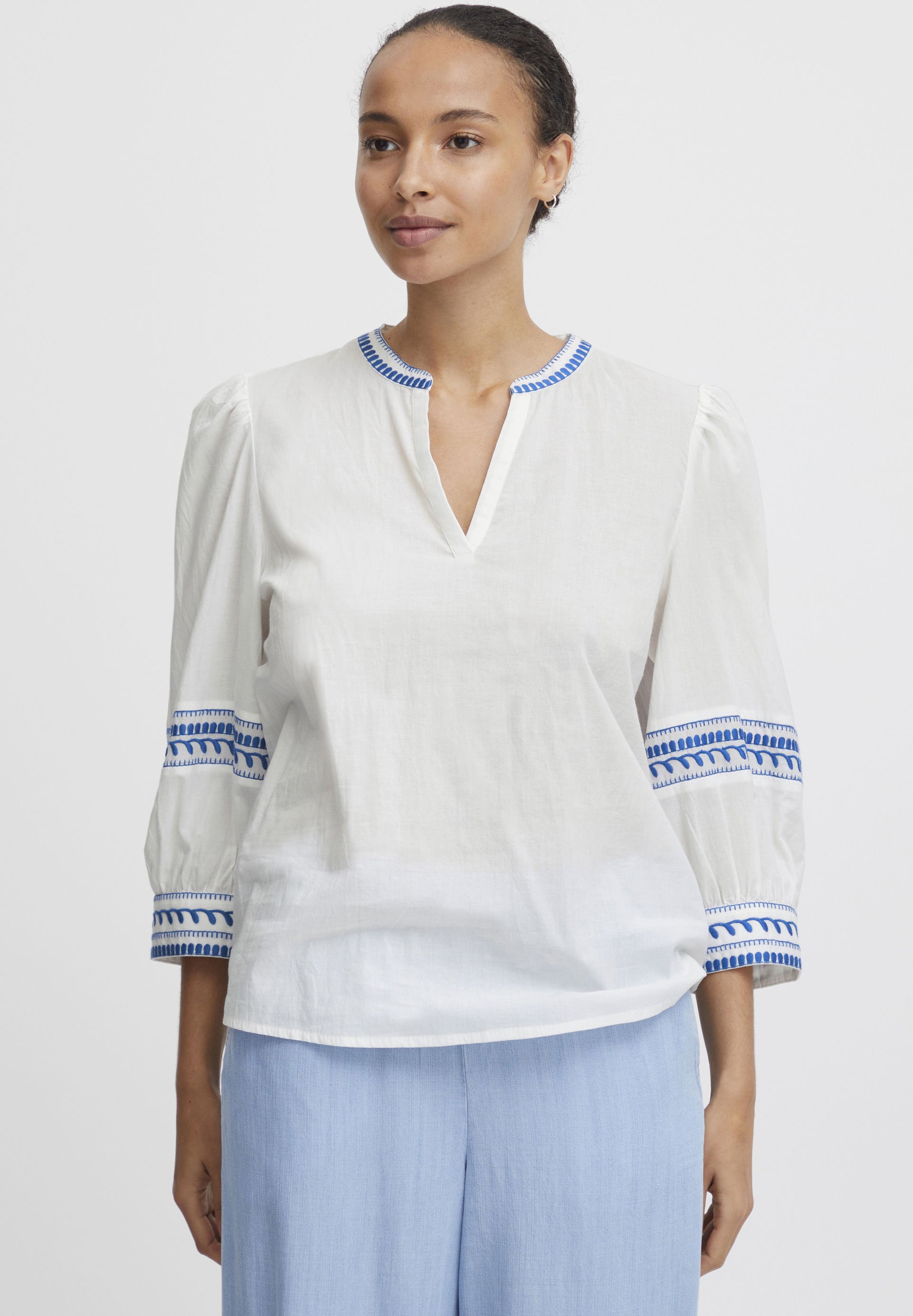 売れ筋商品|||ビーヤング シャツ レディース トップス BYJiya - Blouse - palace blue sun mix ビーヤング レディース シャツ トップス BYJiya - Blouse