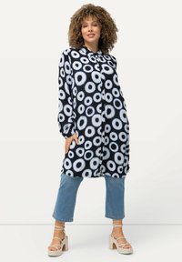 Ulla Popken EN À MOTIF CERCLES COL DE CHEMISE ET MANCHES LONGUES - Camicia
