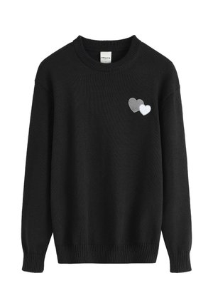 MOTIF DOUBLE CŒUR - Pullover - noir