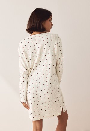 Next, POINTELLE LONG SLEEVE - Camisón - cream heart