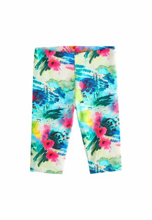 CROPPED STANDARD - Leggings - black  pink  blue floral splat print