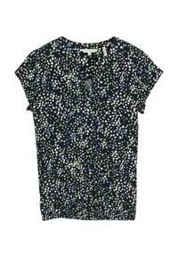 T-Shirt print - multicolor navy dot structure