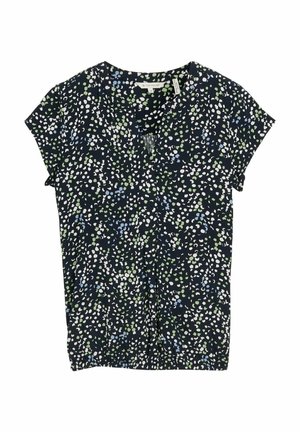TOM TAILOR Nyomott mintás póló - multicolor navy dot structure