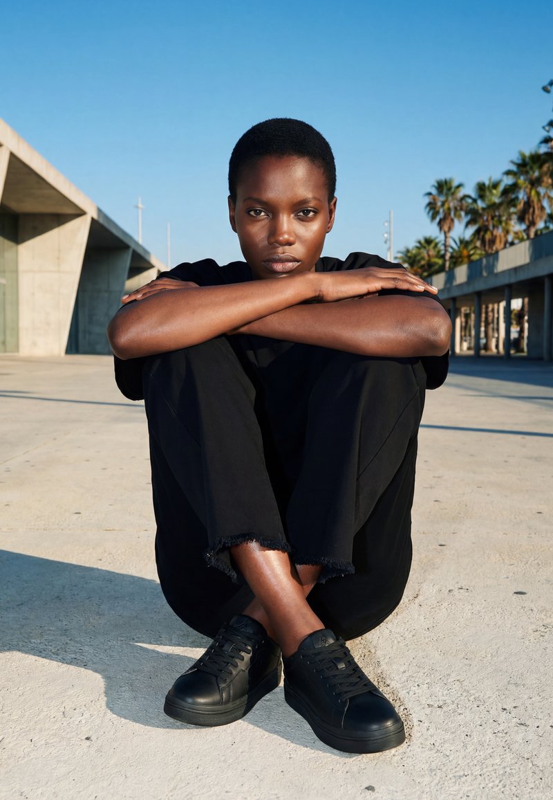 Urban Classics Blugi evazați - black