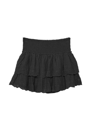 Stradivarius, EMBROIDERED SKORT - Skort - black