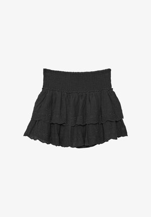 Stradivarius, EMBROIDERED SKORT - Jupe-short - black