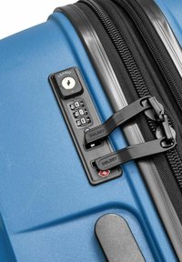 Delsey Paris BELMONT PLUS 4 ROLLEN TROLLEY MIT DEHNFALTE - Luggage - zink blau