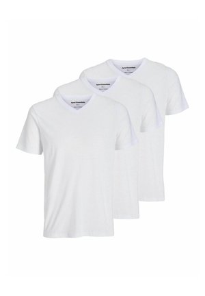 aprel 3ER PACK EINFARBIG V AUSSCHNITT - Basic T-shirt - white