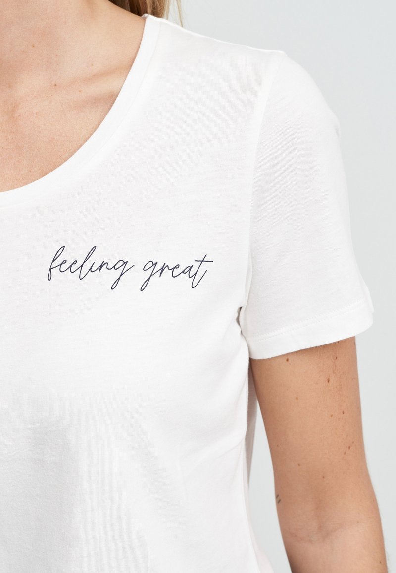 Damen T-Shirts | Re.draft FEELING GREAT T-Shirt print wool white/offwhite - EM39135 Damen T-Shirts | Re.draft FEELING GREAT T-Shirt print wool white/offwhite - EM39135