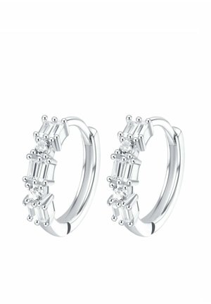 BAGUETTE HUGGIE HOOPS - Ohrringe - silberfarben