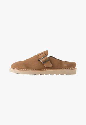 Next, Mules - rust brown