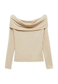 Langærmet T-shirt - sand