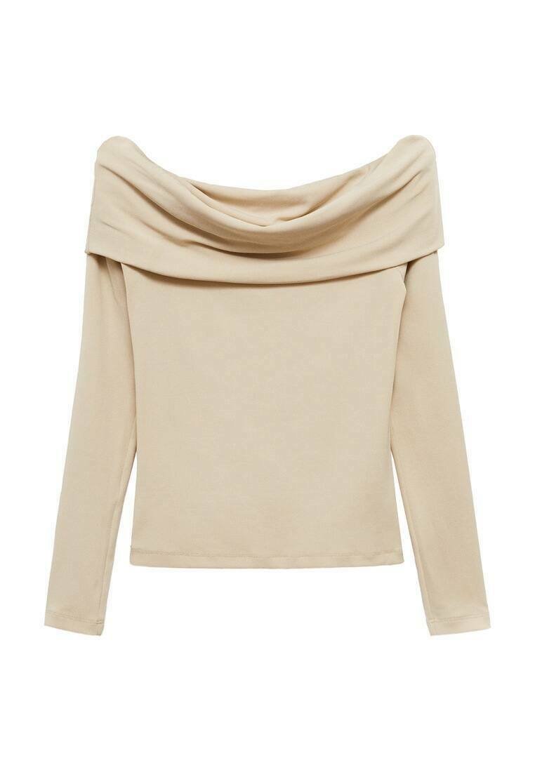 Mango Longsleeve zandkleur Mango Longsleeve zandkleur