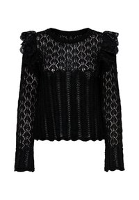 ONLASHLEY O NECK MIX - Pulover - black detail dtm lace