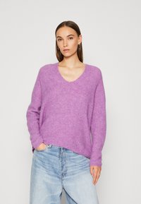 Mos Mosh THORA V-NECK - Pulover - iris orchid