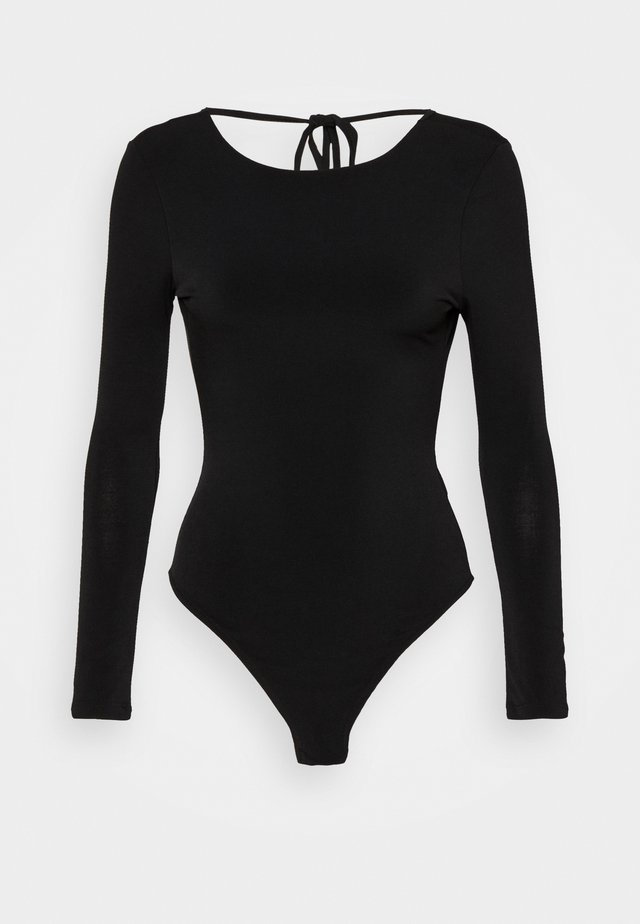 SQUARE BACK BODY - Langarmshirt - black