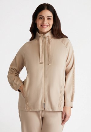 Zip-up sweatshirt - beige
